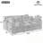 U-Shaped Sectional Sofa With Movable Ottoman, Two USB Ports And A Phone Holder-1263237427