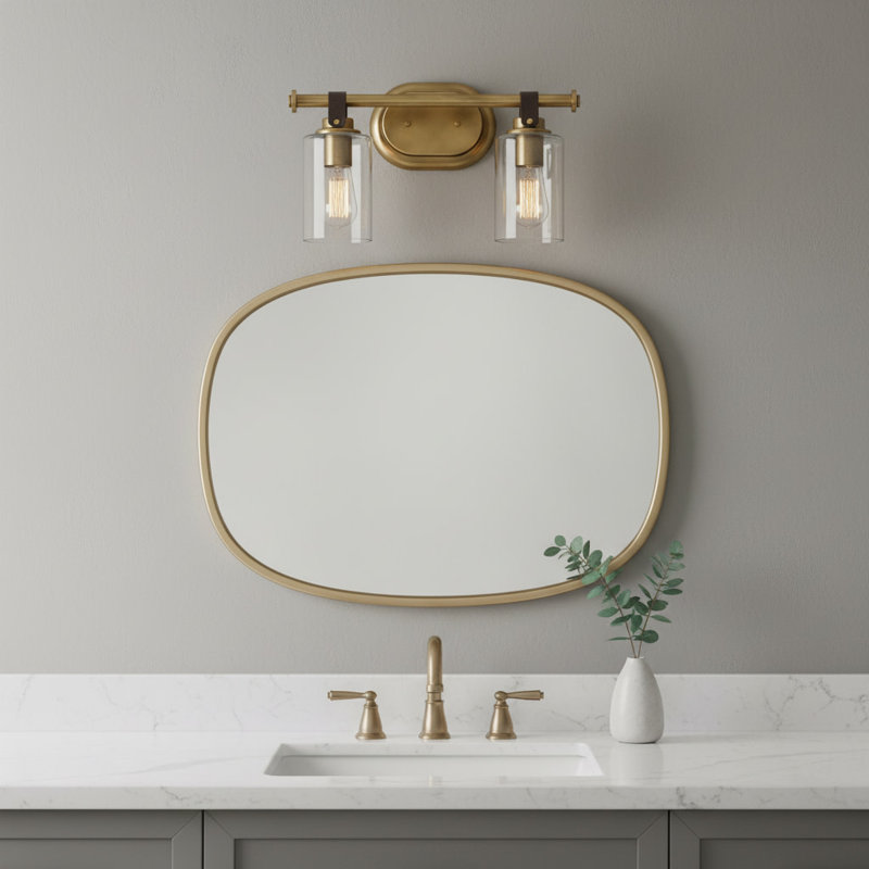 April 2 - Light Dimmable Vanity Light, Heritage Brass