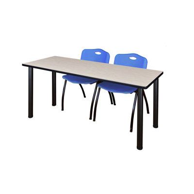 Plateau de table Kee et chaises empilables 2 M