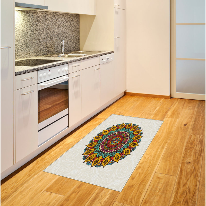 Ethnic High Density Long Fiber Poly Threads Decorative Area Rug Carpet, Rectangle 2'7" x 5'