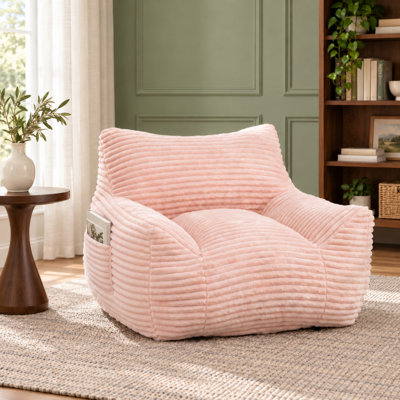 Fauteuil à billes en velours côtelé Compression