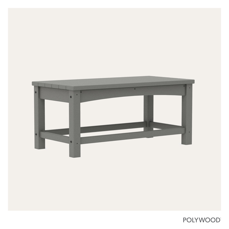 POLYWOOD Club Coffee Table, Slate Gray