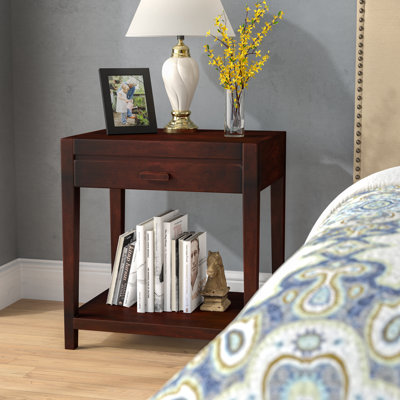Hemby 24'' W Solid Wood Nightstand