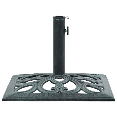 Green Cast Iron Umbrella Base 26.5 Lbs Durable Outdoor Patio Umbrella Stand