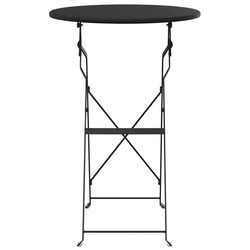 Bistro Table Folding Powder-coated Steel Garden Outdoor Furniture Patio, Anthracite