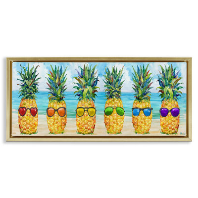 "Rainbow Beach Pineapples", art mural encadré par Paul Brent