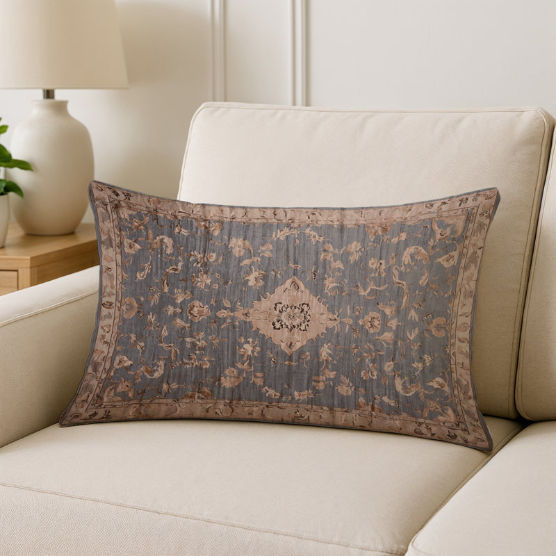 Coussin décoratif intérieur et extérieur Modern, Gris oriental 21, Rectangle H 25 po x l 18 po