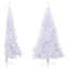  Demi-arbre de Noël artificiel en PVC blanc, acier grand