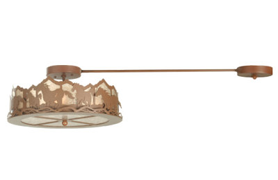 Plafonnier semi-encastré tambour 3 lumières unique 16 po
