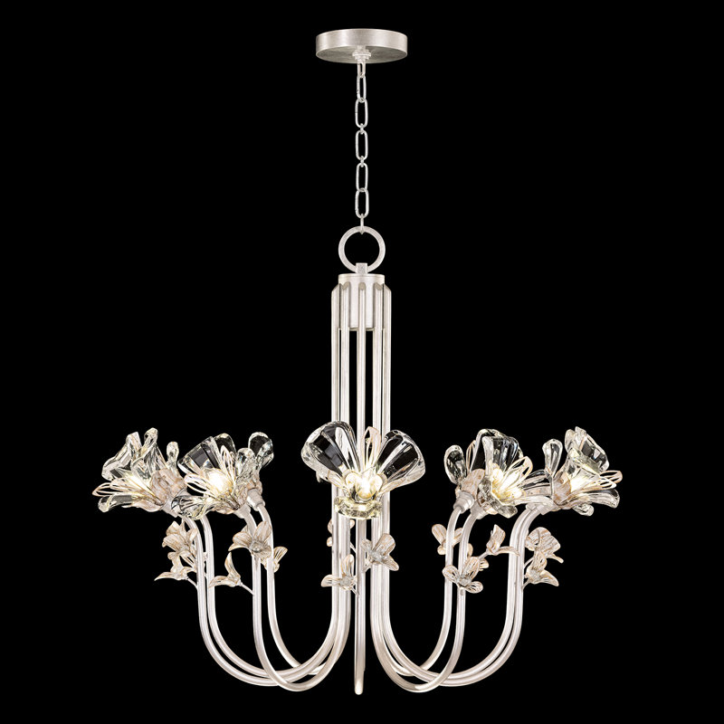 Azu 10 - Light Chandelier, Silver