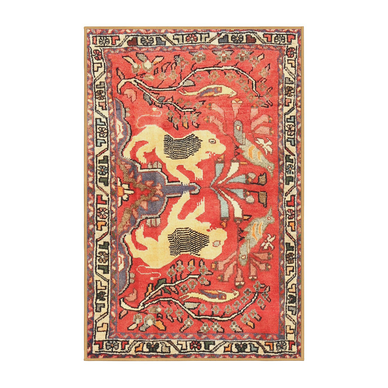Tapis oriental beige / rouge Camino, Rectangle 2 pi x 4 pi