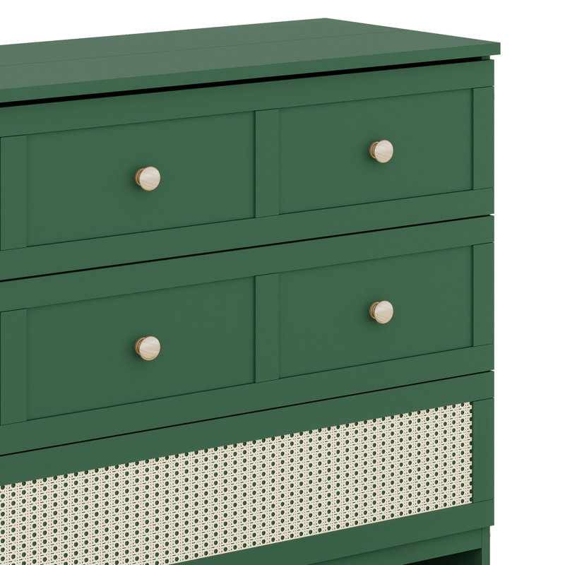 Lit escamotable avec grands tiroirs Murphy, Vert