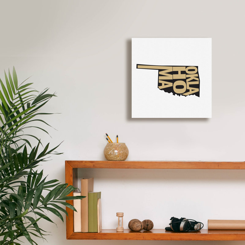 «Oklahoma 2» par Art Licensing Studio, art mural sur toile, H 12 po x l 12 po x P 0,75 po