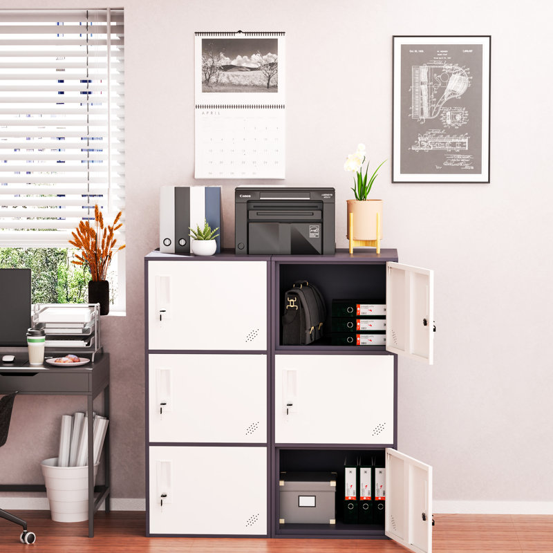 3 Door Vertical Stackable Storage Cabinet With Lock,anti-failing Device, Metal Lcoker,organizer For Office, Home, Gym, School,employee,kids.