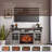Electric Fireplace TV Stand, 55 Inch Gray Wash with Storage &amp; Tempered Glass | Gray Wash | Tempered Glass+MDF-1344421647