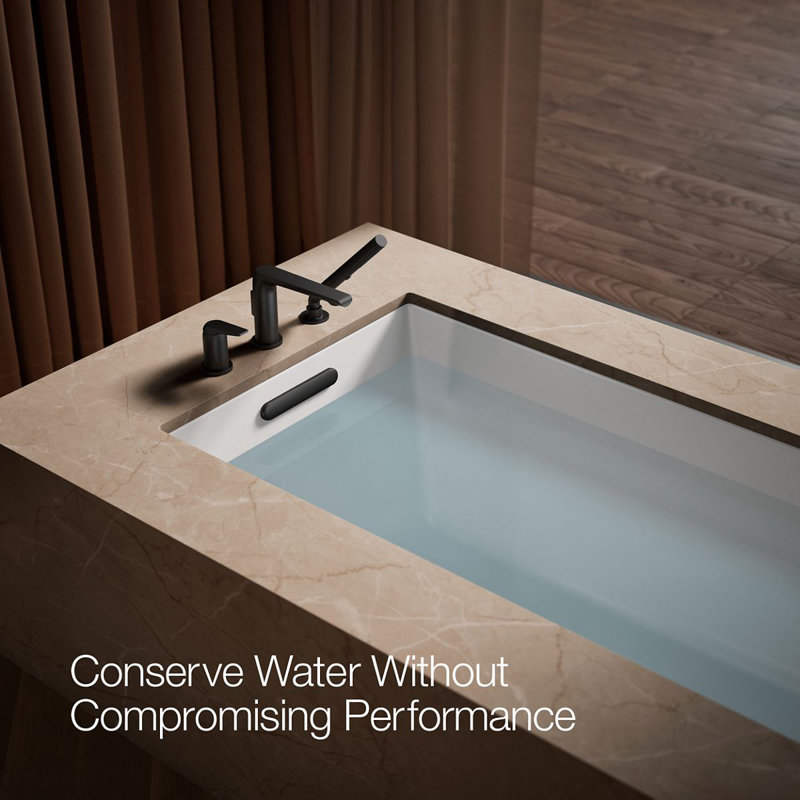 Avid Deck-Mount Bath Faucet With Handshower, Matte Black