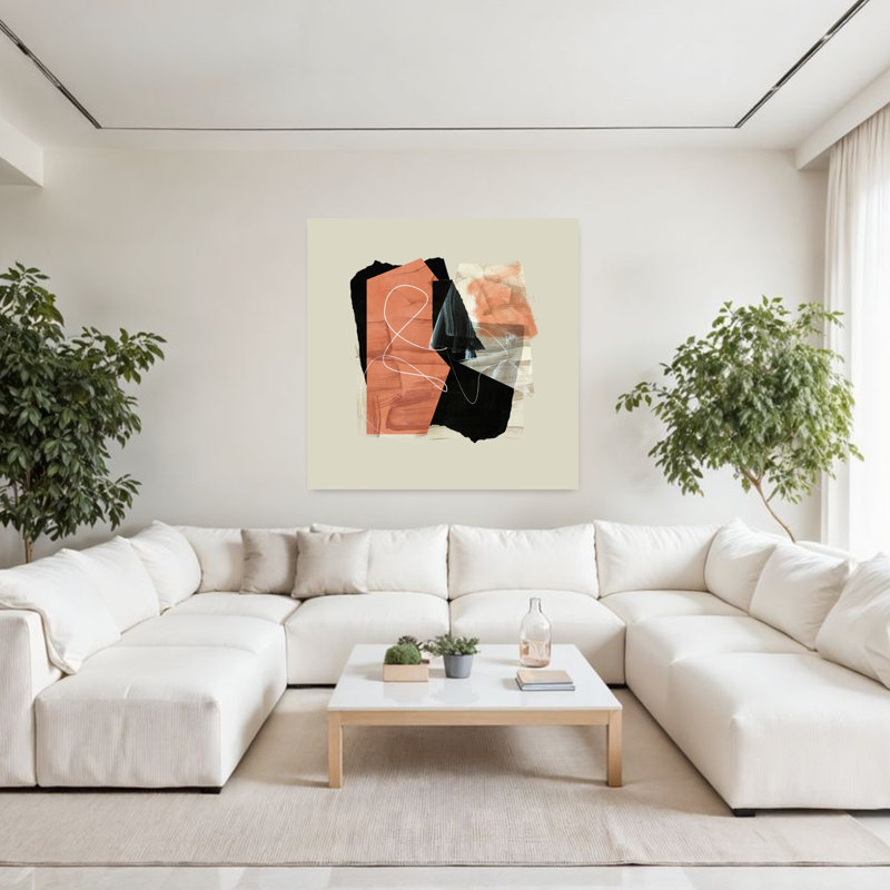 Art contemporain, art contemporain abstrait, H 48 po x l 48 po