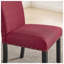 Ensemble repas 5 pièces Biony avec chaises rembourrées rouges et table en bois espresso
