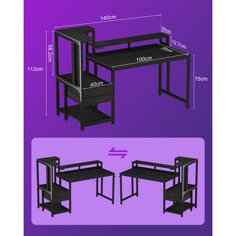 MDF Steel Computer Desk