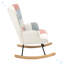 Chaise berçante rembourrée Kerth