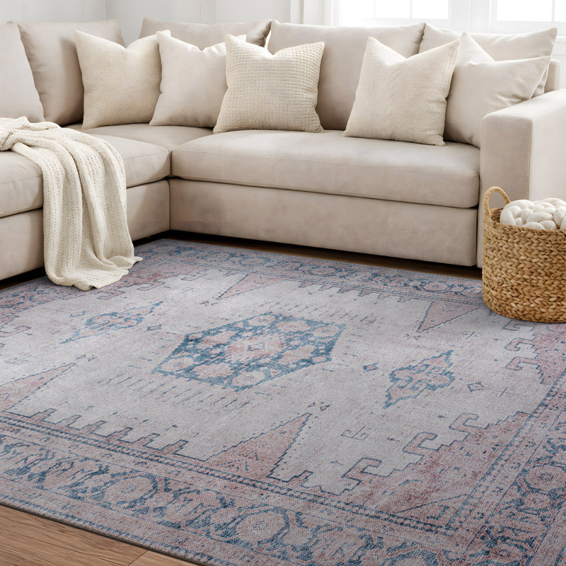 Tapis beige antidérapant Labarbera, Rectangle 6 pi x 9 pi