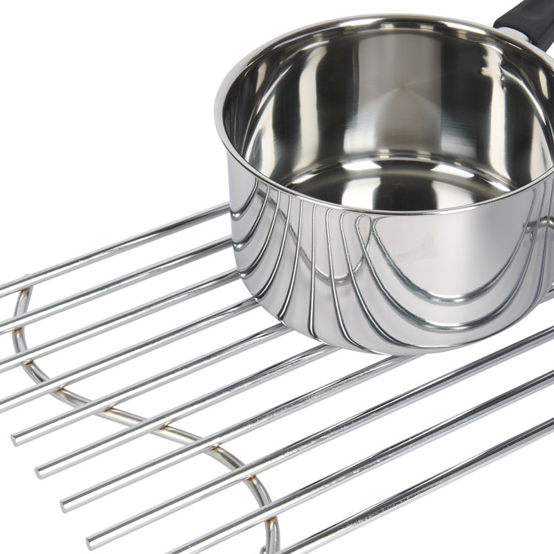 KitchenCraft 45cm x 30cm Chrome Plated Trivet, Deluxe Heavy Duty, 45 cm x 30 cm