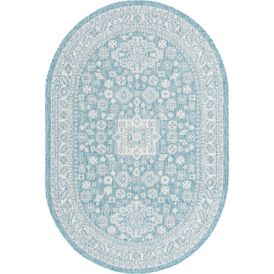 Tapis d'extérieur couleur bleu