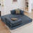 78.5" Convertible Sleeper Sofa Modular Floor Couch Foldable Funton - No Assembly Needed-2054912859