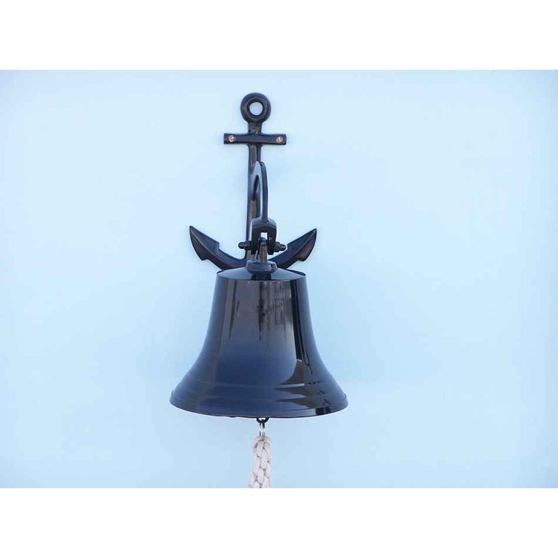 Décoration murale bell d’ancrage, H 12 po x l 9 po x P 7 po