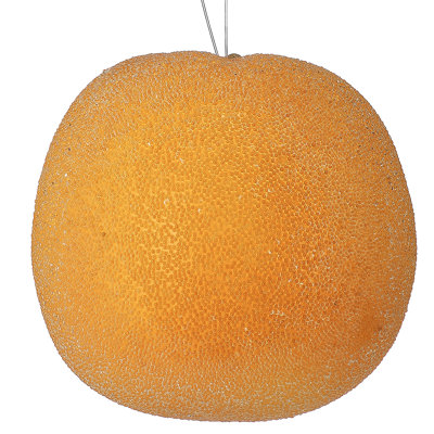 4" Sugared Beaded Orange Ornament