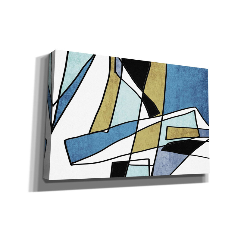«Abstract Line Art 29» par Irena Orlov, art mural sur toile, H 26 po x l 40 po x P 1,5 po