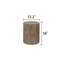 Ensemble de 3 tables basses rondes en bois, tables de bout, supports à plantes, pièces décoratives - finition bois rustique