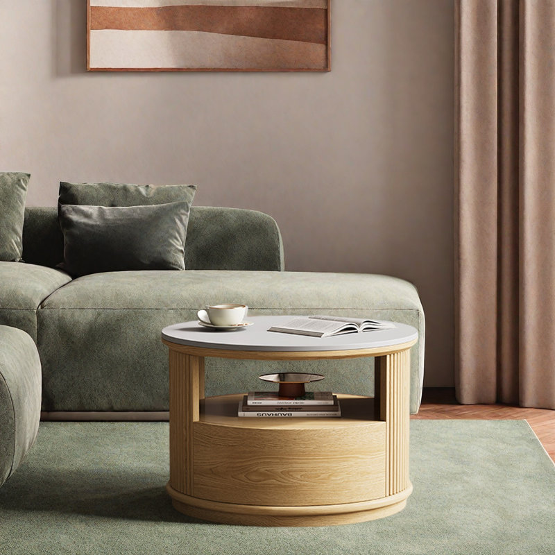 Table basse Modern Modern, Bois original, Blanc