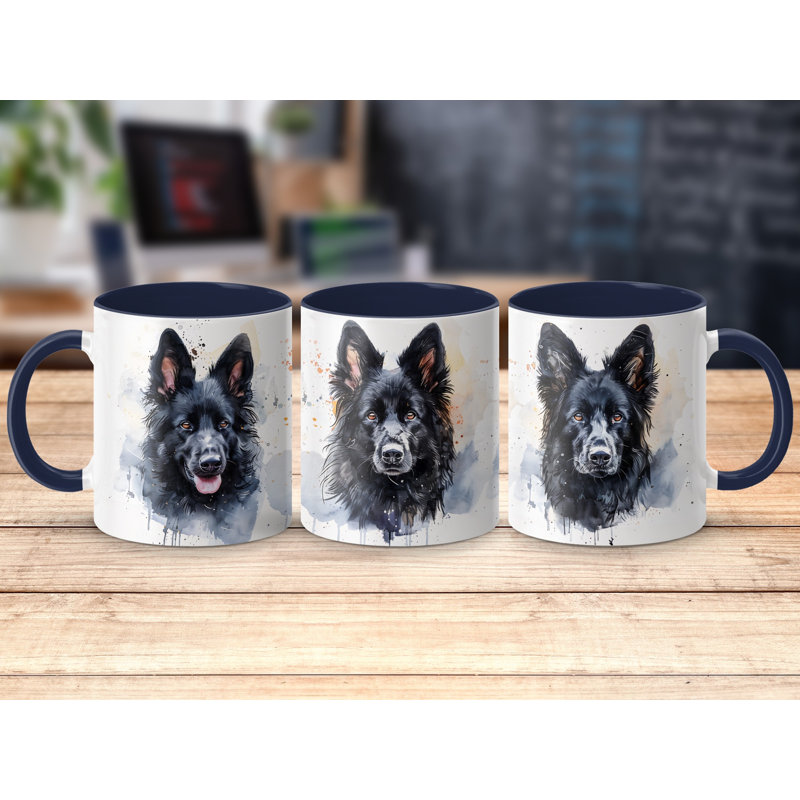 Ceramic Coffee Mug, 2, Navy