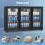 11.4 Cu. Ft Beverage Refrigerator Commercial Built-In Bar Cooler With 3 Doors In Black