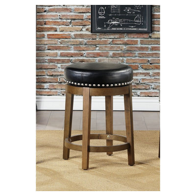 Ensemble de 2 tabourets pivotants ronds à hauteur de comptoir, chaise de style transitionnel pivotant à 360 degrés