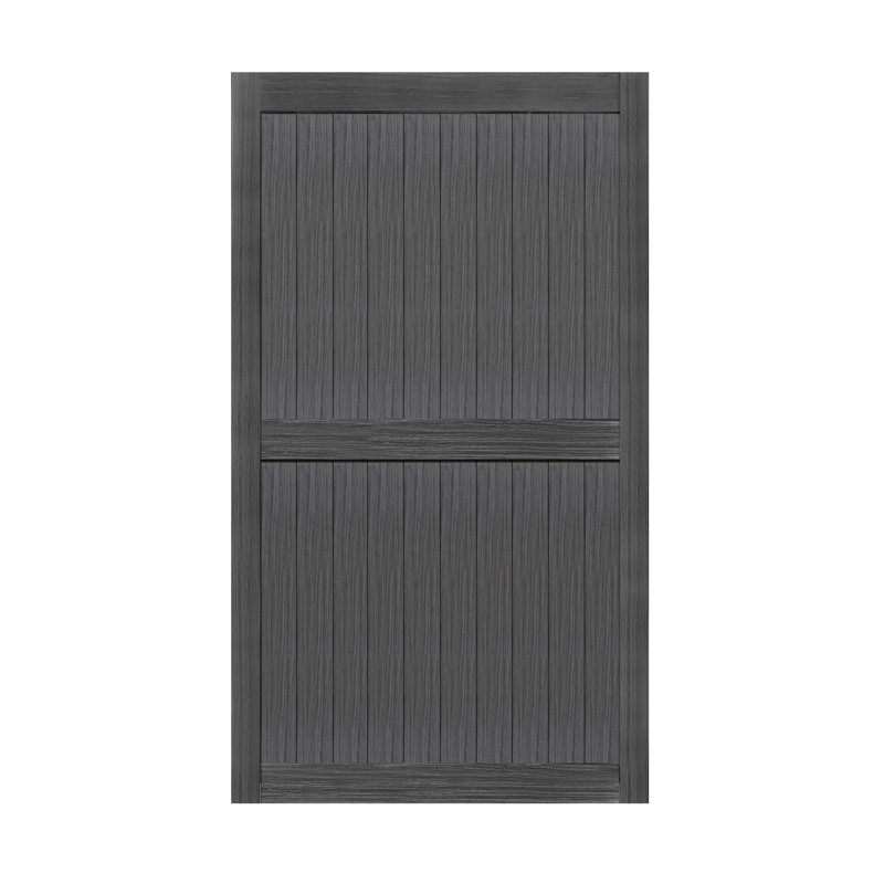 Porte de grange en panneau de fibres à densité moyenne, plaque de porte de grange solide recouverte d'une surface en PVC imperméable, assemblage simple, porte seulement