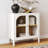 Sideboard Buffet With Glass Doors-2046665336