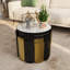Table basse de luxe 4 en 1 dorée, ensemble de 4 tables gigognes rondes 4 pièces, table basse dorée pour salon, appartement, bureau, petit espace-681936575