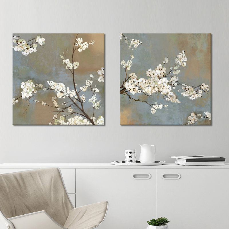 Ode to Spring I - ensemble de 2 reproductions, H 36 po x l 72 po x P 1,5 po, Toile tendue