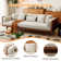 Grimpante 82.68'' Square Arm Cotton Linen Fabric Sofa with Wooden Frame