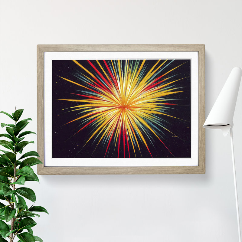 An Enchanting Firework - Framed Print, Oak