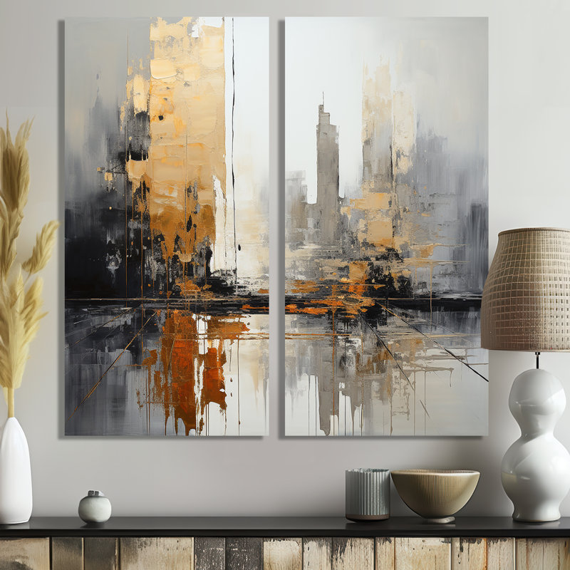 Coucher de soleil à New York - art mural grand paysage urbain, H 20 po x l 24 po, Toile tendue, Ne s’applique pas