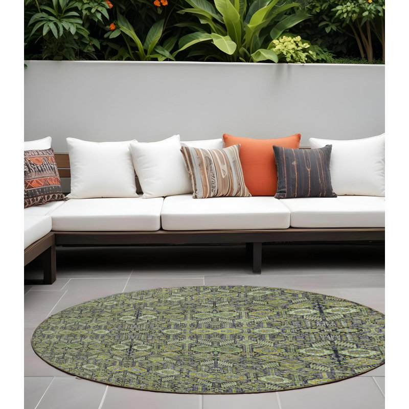 Tapis d'intérieur rond 8 po