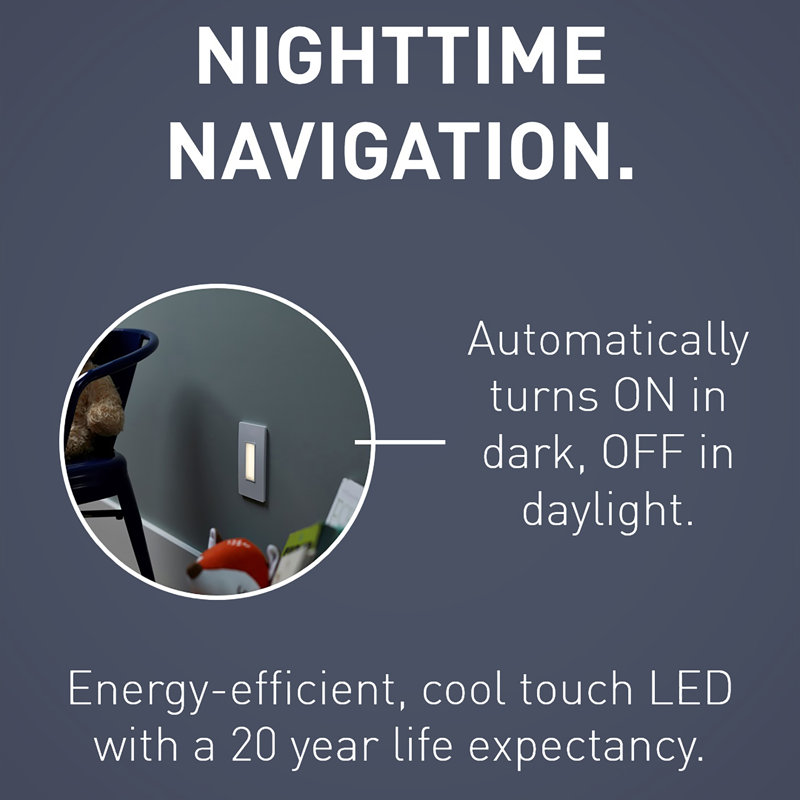 Ivory and Black LED Night Light with Lexan Lens