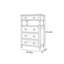 Commode d'appoint ronde gris clair