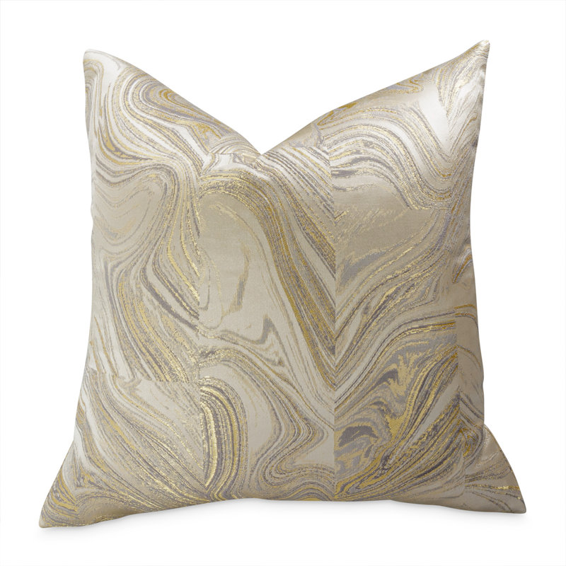 Naomi Marble Feather Reversible Throw Pillow
