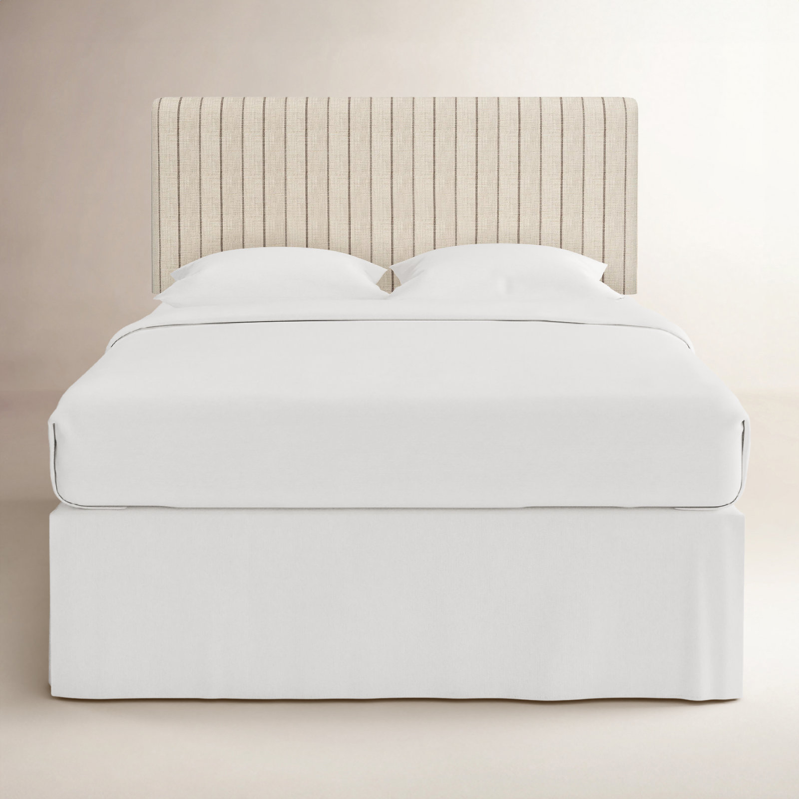 Eisley Upholstered Panel Headboard, Queen, Fritz Charcoal Stripe