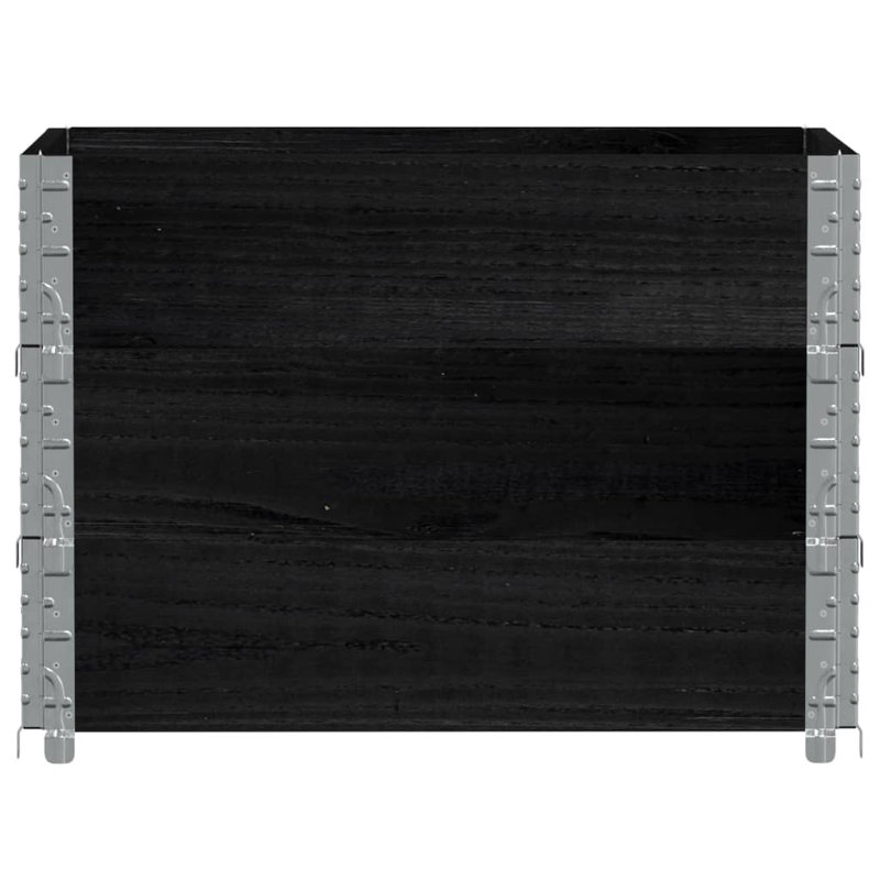 Corliss Wood Planter Box, 60.5cm H x 80cm W x 60cm D, Grey/Brown/Blue