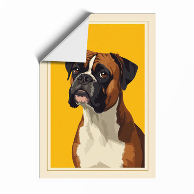 Boxer Portrait Modern - Framed Print